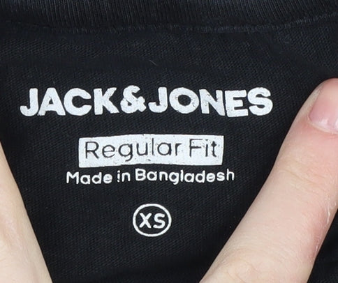 Jack & Jones Men's XS Black Graphic Print T-Shirt