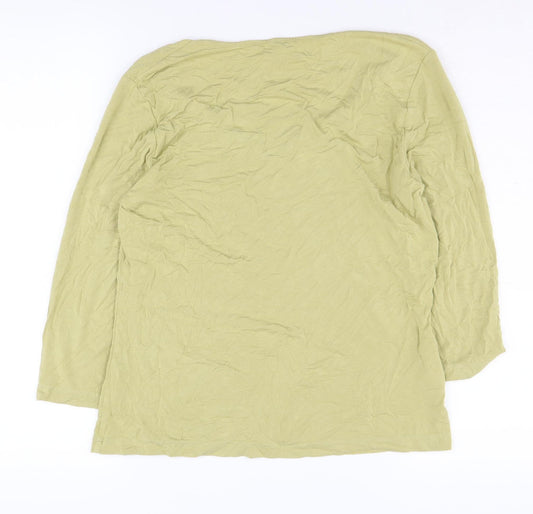 Laura Ashley Women’s Green Viscose Blouse, Size 16, 3/4 Sleeve