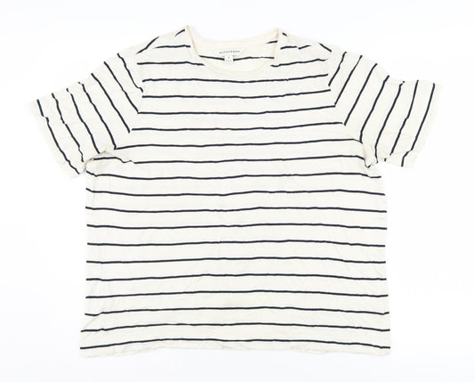 Womens UK Size 14 Marks and Spencer White Basic T-Shirt