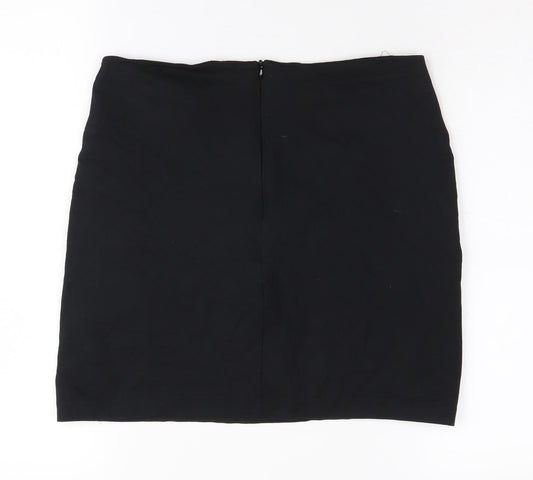 H&M Women's Black Geometric Knit Skirt, Size S