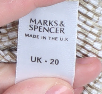 Womens UK Size 20 Marks and Spencer Beige Blouse
