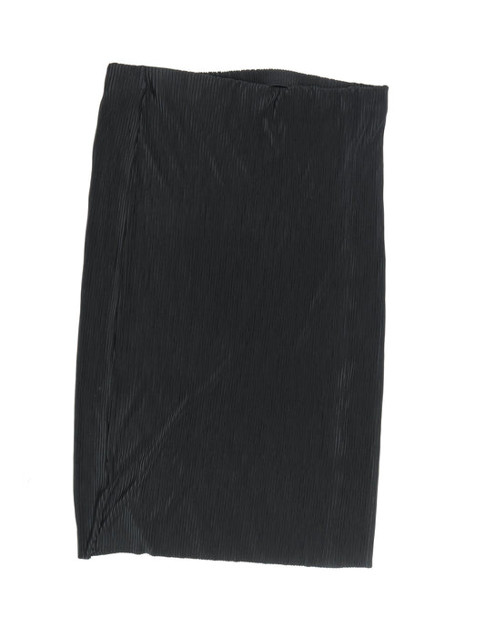 Marks and Spencer Women's Black Midi Pleated Skirt