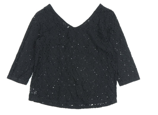 Womens UK Size 14 NEXT Black Blouse