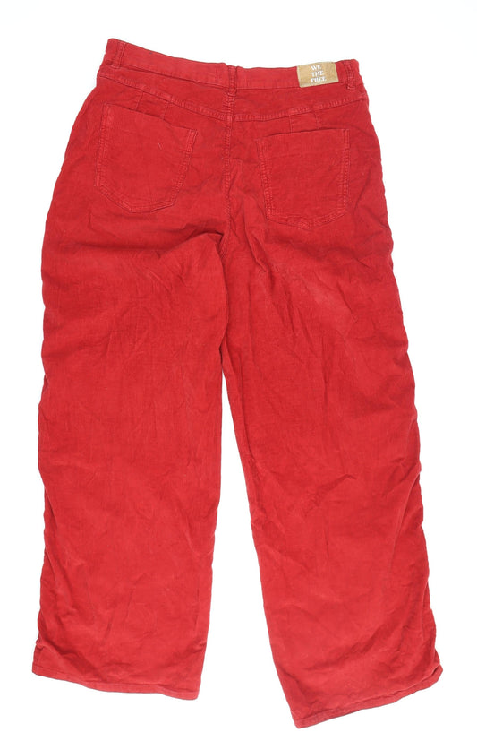 We The Free Men's Red Corduroy Trousers, Size 34, Relaxed Fit