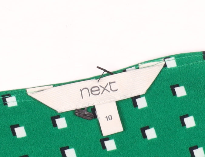 Womens UK Size 10 NEXT Green Basic Blouse