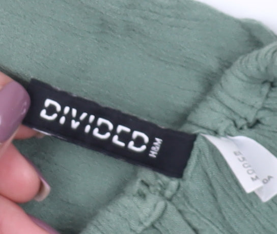 Womens UK Size 8 Divided Green Camisole Tank