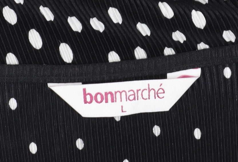 Womens UK Size L Bonmarché Black Basic T-Shirt