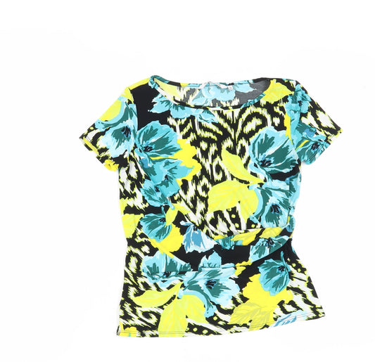 Womens UK Size 10 Debenhams Multicoloured Basic T-Shirt