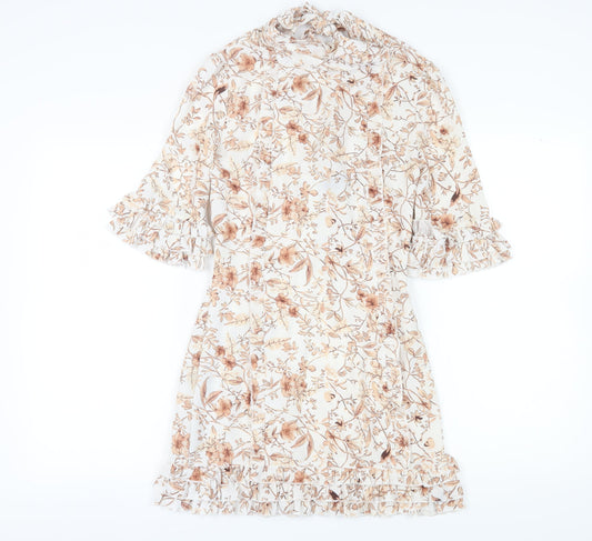 Additional front view of In The Style Women's Floral Shift Dress, size 8