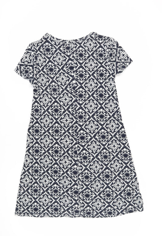 Marks and Spencer Women's Blue Shift Dress, Size 8