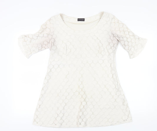 Additional front view of Principles Women's Ivory A-Line Lace Dress -, size 16