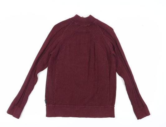 Ted Baker Men’s Red S Full Zip High Neck Jumper