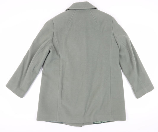 Womens UK Size 14 Eastex Green Pea Coat Coat