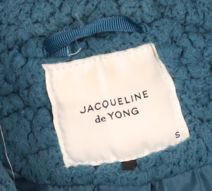 Jacqueline de Yong Women's Blue Fleece Jacket, Size S