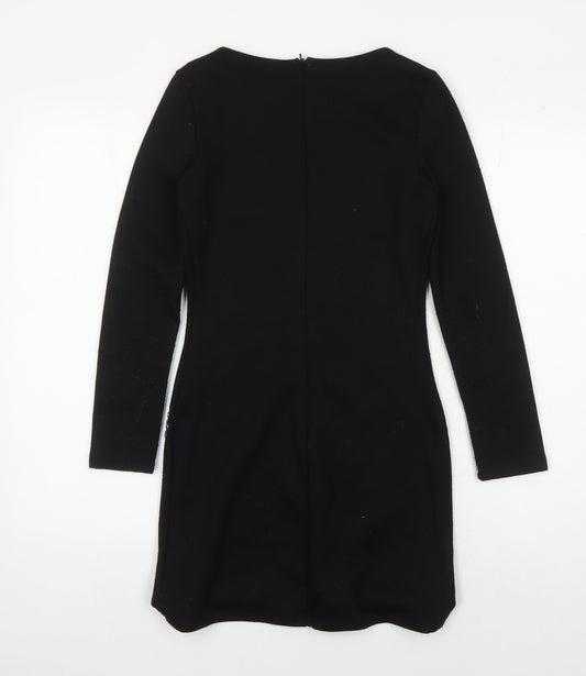 Topshop Women Black Size 8 Petite Bodycon Dress