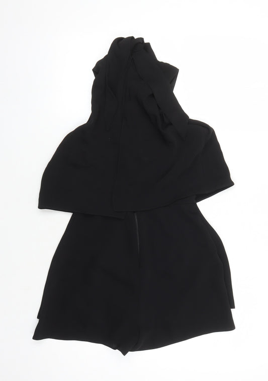 River Island Women's Black Sleeveless Playsuit Size 6