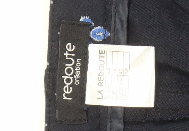 Womens UK Size 14 La Redoute Regular Fit Cropped Blue Trousers