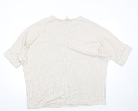 Womens UK Size 18 Apricot Beige Pullover Jumper