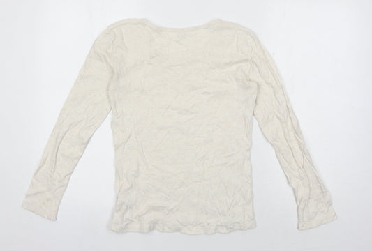 Decathlon Women Beige Basic Jersey Top XL