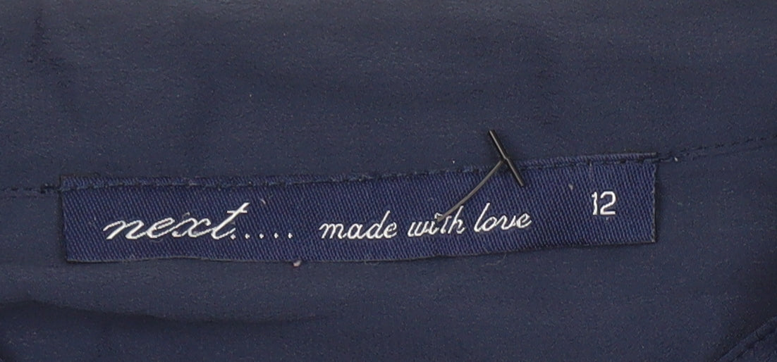 Womens UK Size 12 NEXT Blue Basic Blouse