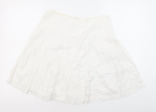 Gap Women's White A-Line Skirt Size 4 Cotton Casual