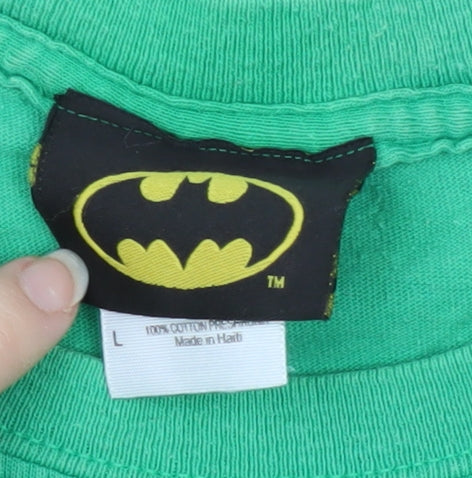 Mens UK Size L Batman Green T-Shirt