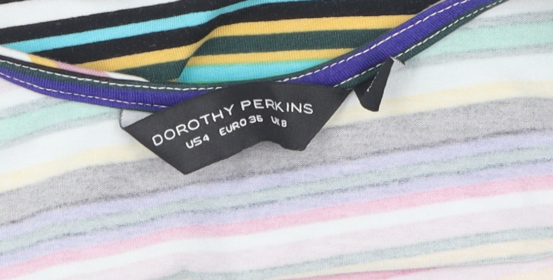Dorothy Perkins Women's Multicoloured Striped A-Line Dress