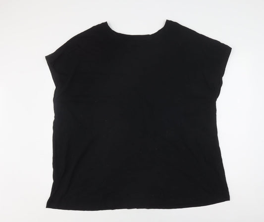 Unisex Adults UK Size 30 Capsule Black Basic T-Shirt
