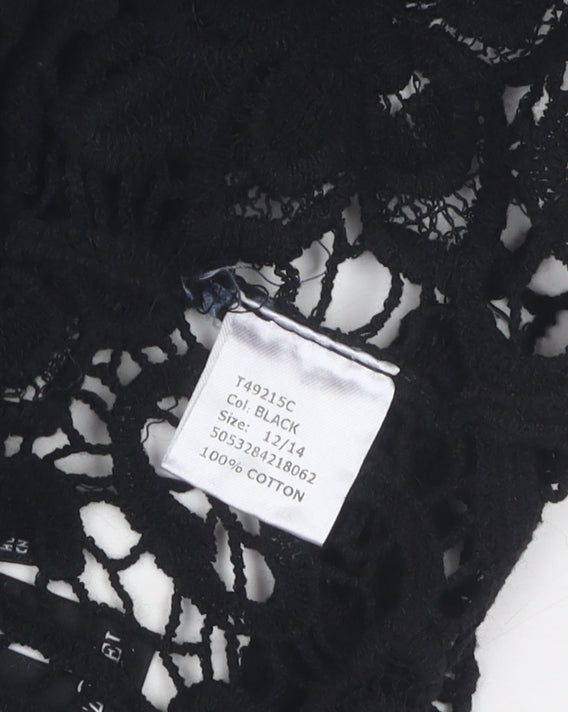 Womens UK Size 12/14 Izabel London Black Blouse