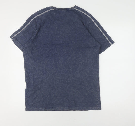 Napapijri Men's Blue Short Sleeve Crew Neck T-Shirt L