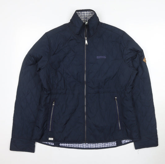 Womens UK Size 12 Regatta Blue Quilted Coat