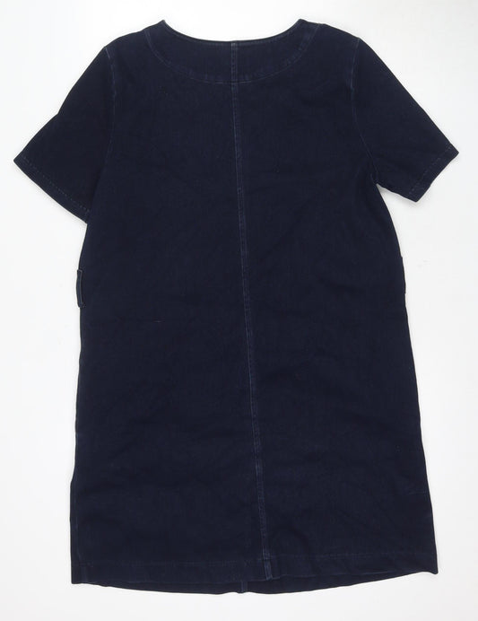 Next Women's Blue Round Neck Dress Size 14