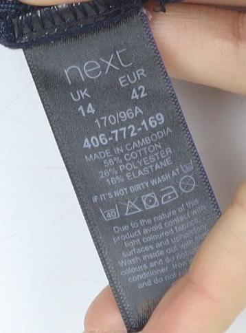 Next Women's Blue Round Neck Dress Size 14