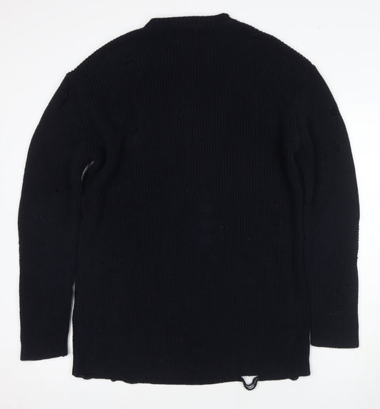 Topman Men's Black Medium Pullover Jumper