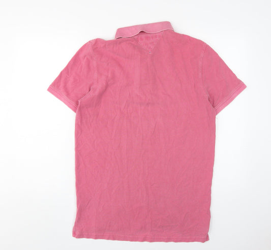 Tommy Hilfiger Men's Pink Polo, Slim Fit, Size L