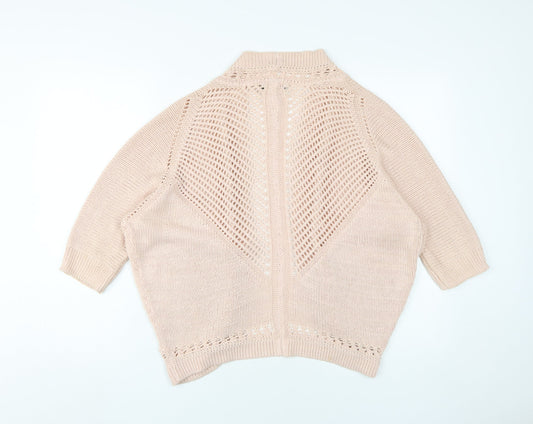 Womens UK Size 10 New Look Beige Cardigan Jumper