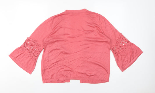 Womens UK Size 12 M&Co Pink Cardigan Jumper