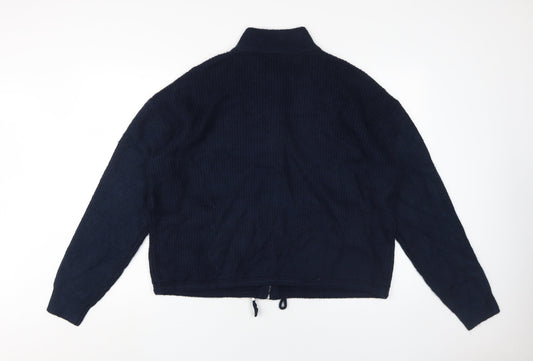 Womens UK Size L Marks and Spencer Blue Full Zip Jumper