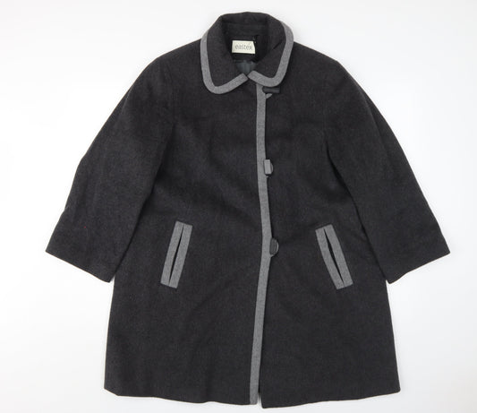 Womens UK Size 12 Eastex Black Overcoat
