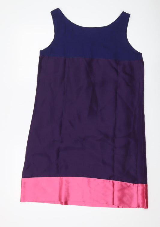 Jigsaw Women Multicoloured Silk Sleeveless Dress - Size 14