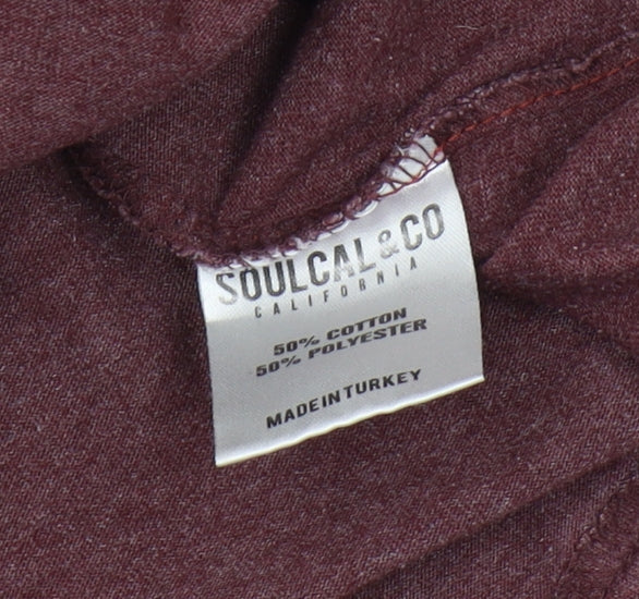 SoulCal & Co Men's Red Graphic Print T-Shirt, Size S