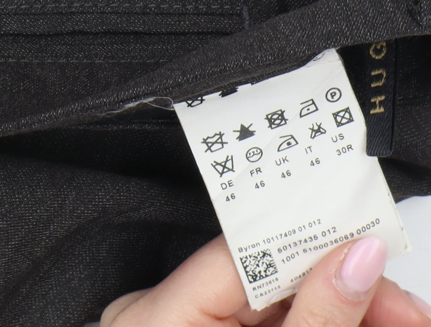 Hugo Boss Men's Grey Dress Pants, Size M, Regular Fit