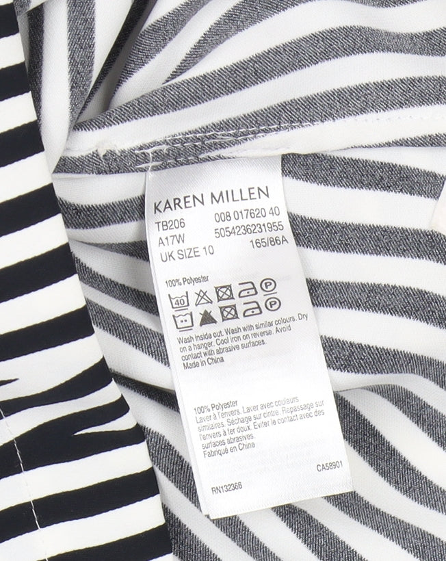 Womens UK Size 10 Karen Millen Multicoloured Off the Shoulder Blouse