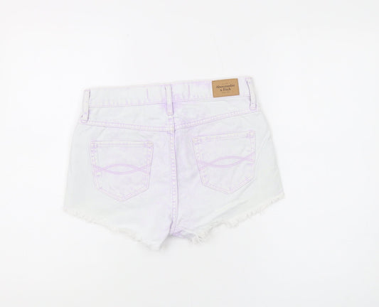Abercrombie & Fitch Women's White Cut-Off Denim Shorts