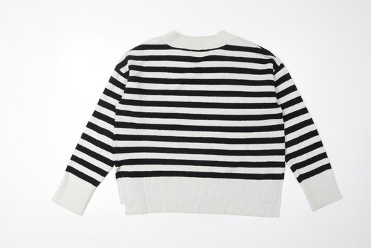 Levi's Women's Black Striped Pullover Jumper - Size S