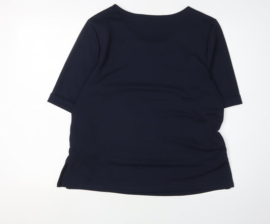 Womens UK Size 16 NEXT Blue Basic Blouse