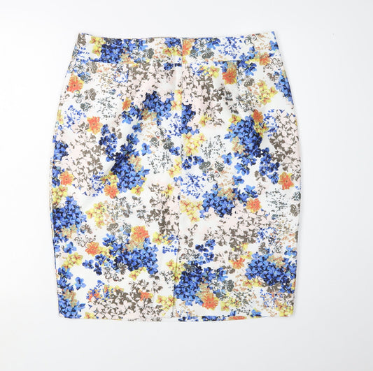 Monsoon Women's Floral Pencil Skirt, Size 12, Multicoloured