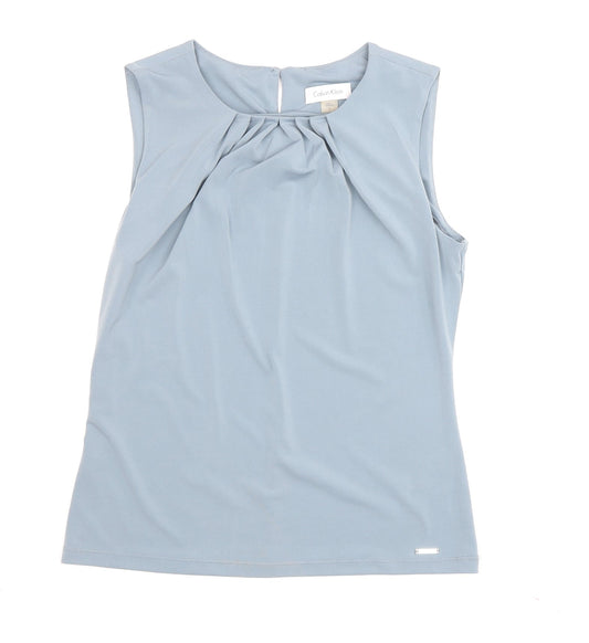Womens UK Size S Calvin Klein Blue Sleeveless