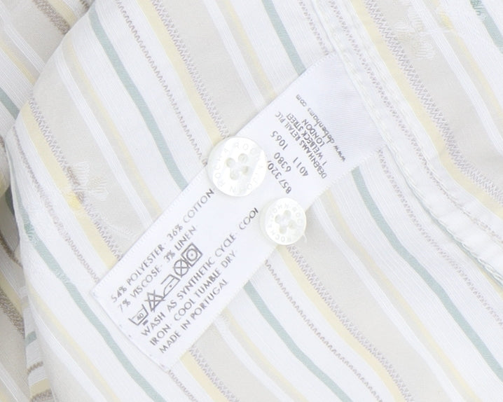 Rocha John Rocha Men's XL Striped Long Sleeve Shirt