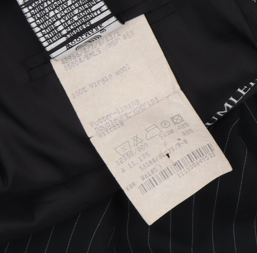 Mens UK Size 48 Baumler Regular Black Suit Jacket